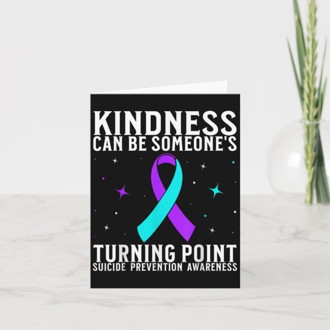 Suicide Awareness Warrior Suicide Prevention Aware Card (Front)