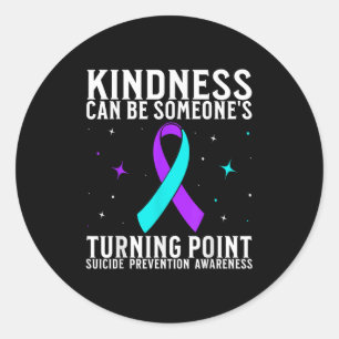 Suicide Awareness Warrior Suicide Prevention Aware Classic Round Sticker