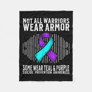Suicide Awareness Warrior Suicide Prevention Aware Fleece Blanket