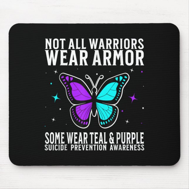 Suicide Awareness Warrior Suicide Prevention Aware Mouse Mat (Front)