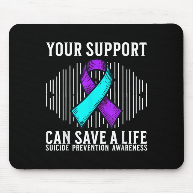 Suicide Awareness Warrior Suicide Prevention Aware Mouse Mat (Front)