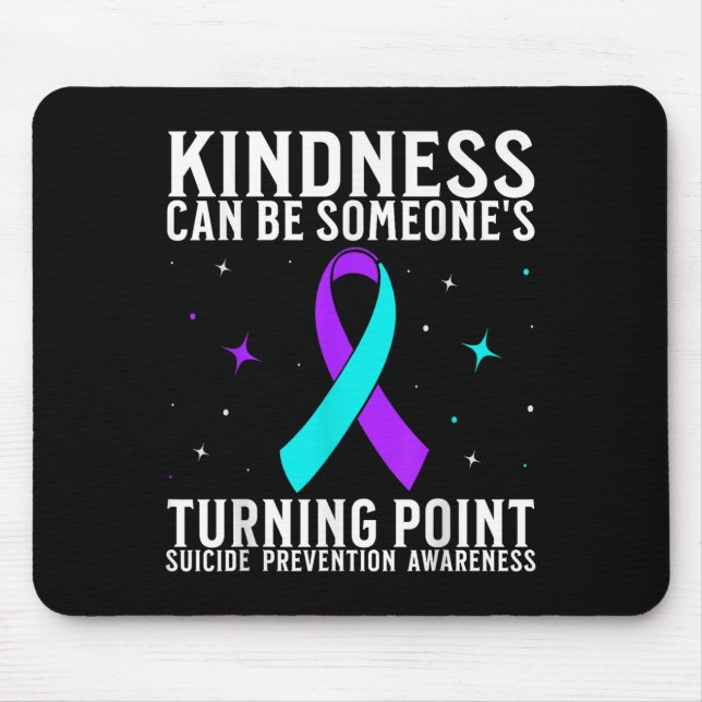 Suicide Awareness Warrior Suicide Prevention Aware Mouse Mat (Front)