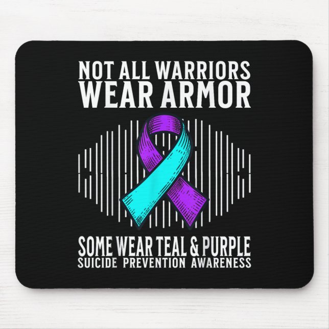 Suicide Awareness Warrior Suicide Prevention Aware Mouse Mat (Front)