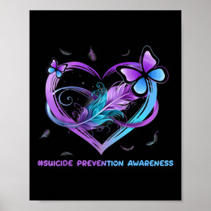 Suicide Awareness Wings Angel Ribbon, Suicide Prev Poster
