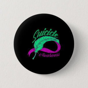 Suicide Awareness Wings Mental Health Happy Gift 6 Cm Round Badge