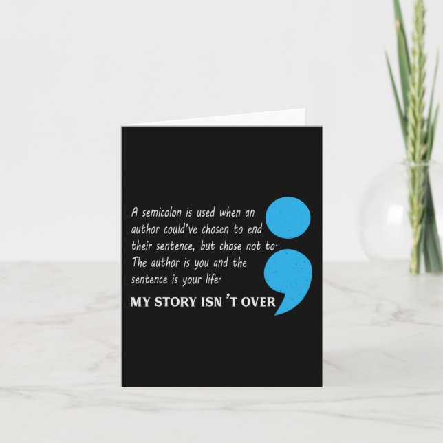 Suicide Depression Awareness  Card (Front)