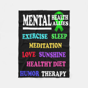 Suicide Depression Mental Health Prevention Awaren Fleece Blanket