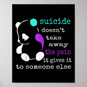 Suicide Doesn’t Take Away The Pain It Gives It To Poster