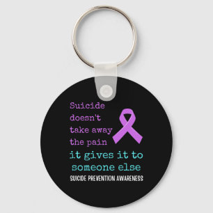 Suicide Gives The Pain To Someone Else. Suicide Aw Key Ring
