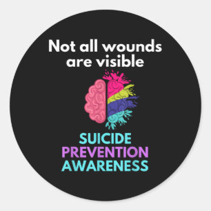 Suicide Gives The Pain To Someone Else. Suicide Classic Round Sticker