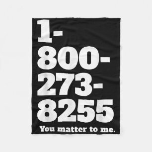 Suicide Hotline Number Fleece Blanket
