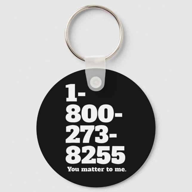 Suicide Hotline Number Mental Health Awareness For Key Ring (Front)