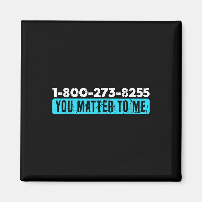 Suicide Hotline Number Prevention Awareness  Magnet (Front)