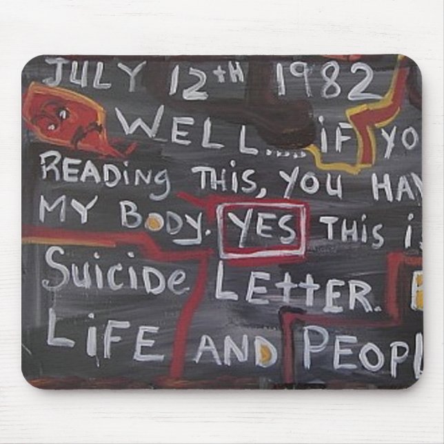 SUICIDE LETTER MOUSE MAT (Front)