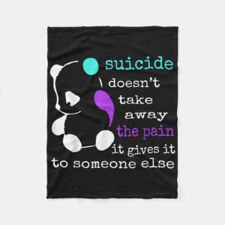 Suicide Pain Semicolon Suicide Prevention Awarenes Fleece Blanket