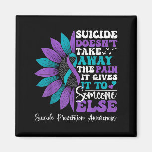 Suicide Pain Sunflower Suicide Prevention Awarenes Magnet