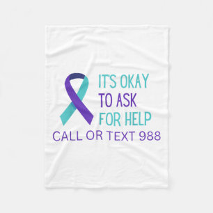 Suicide Prevention 988 Hotline Shirt 988 Suicide C Fleece Blanket