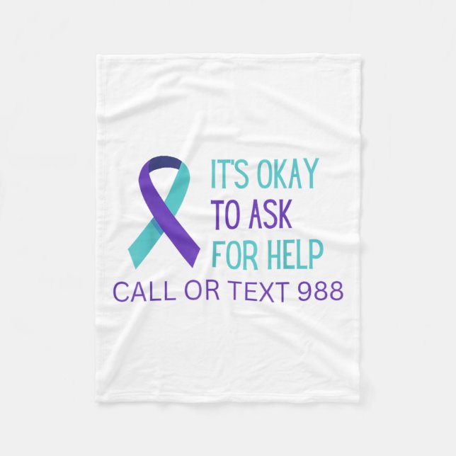Suicide Prevention 988 Hotline Shirt 988 Suicide C Fleece Blanket (Front)