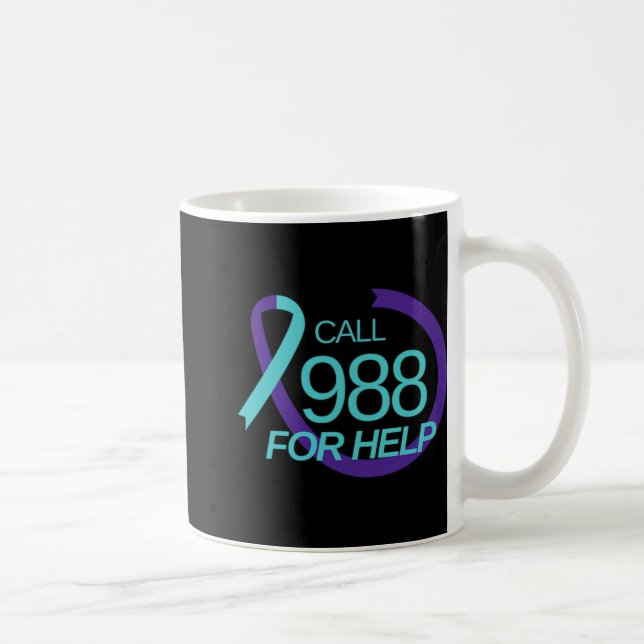 Suicide Prevention 988 Suicide Prevention Depressi Coffee Mug (Right)