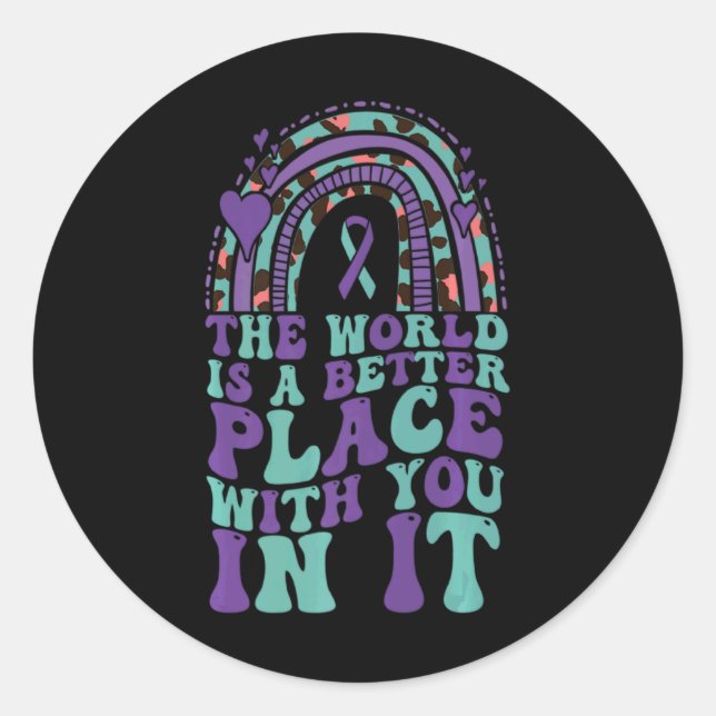 Suicide Prevention 988 You Suicide Awarenes  Classic Round Sticker (Front)