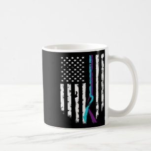 Suicide Prevention American Flag Awareness Ribbon Coffee Mug