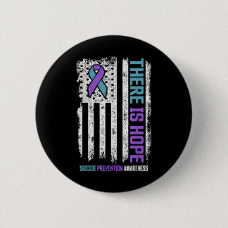 Suicide Prevention American Flag Hope Suicide Awar 6 Cm Round Badge