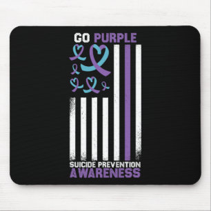 Suicide Prevention American Flag Suicide Awareness Mouse Mat