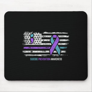 Suicide Prevention American Flag Suicide Awareness Mouse Mat