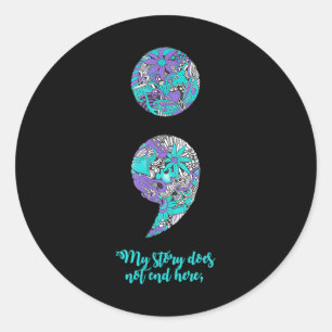 Suicide Prevention And Depression Awareness Classic Round Sticker