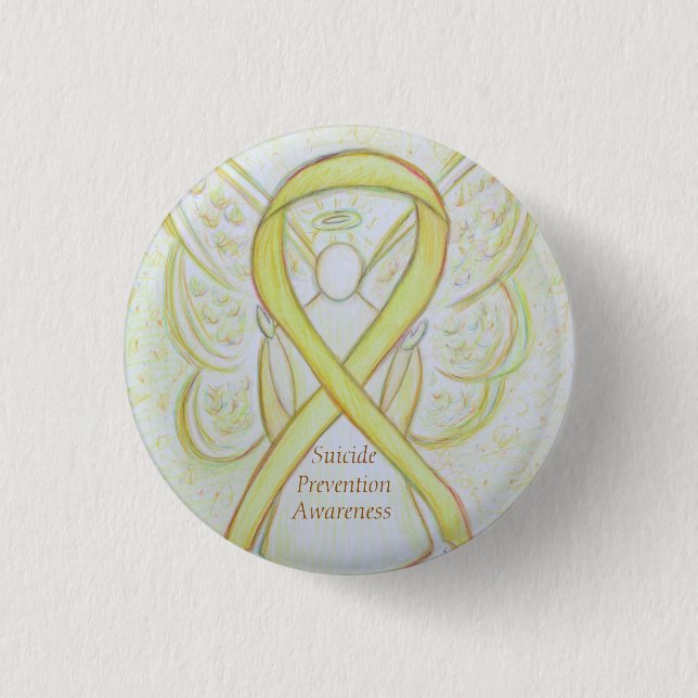 Suicide Prevention Angel Awareness Ribbon Pins (Front)