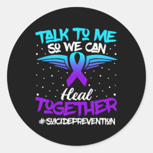 Suicide Prevention Awareness 988 Mental Health Sup Classic Round Sticker