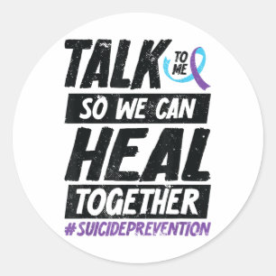 Suicide Prevention Awareness 988 Mental Health Sup Classic Round Sticker
