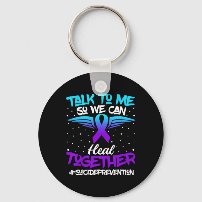 Suicide Prevention Awareness 988 Mental Health Sup Key Ring (Front)