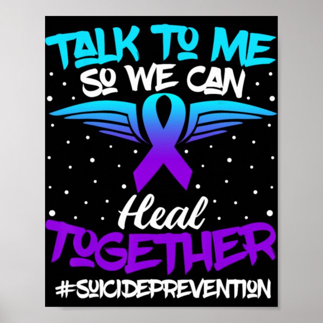 Suicide Prevention Awareness 988 Mental Health Sup Poster (Front)