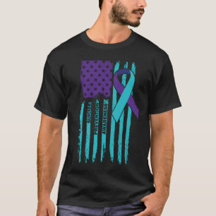 Suicide Prevention Awareness American Flag Suicide T-Shirt