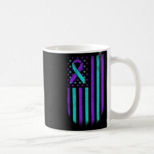 Suicide Prevention Awareness American Flag Support Coffee Mug