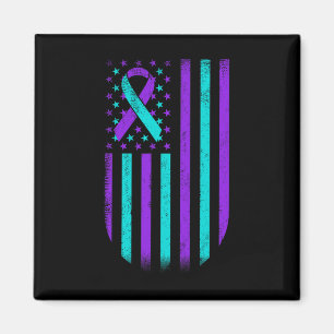 Suicide Prevention Awareness American Flag Support Magnet