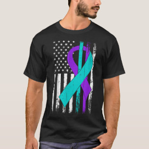 Suicide Prevention Awareness American Flag T-Shirt