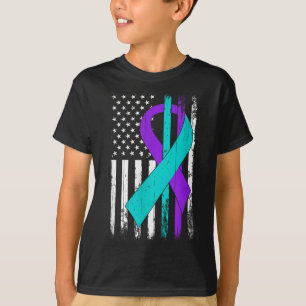 Suicide Prevention Awareness American Flag T-Shirt
