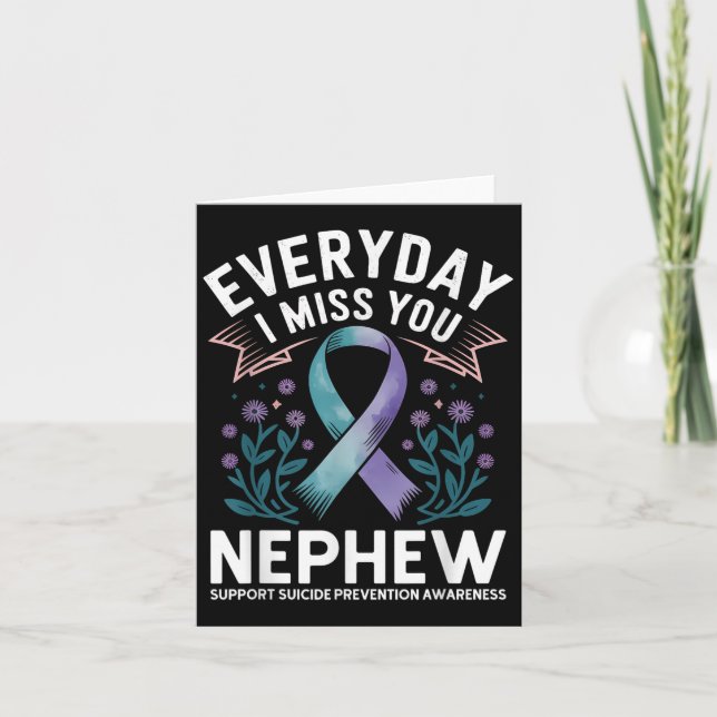 Suicide Prevention Awareness Aunts  Card (Front)