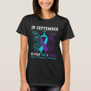 Suicide Prevention Awareness Betterfly Tealand Pur T-Shirt