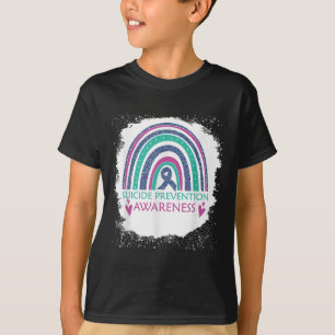 Suicide Prevention Awareness Bleach Rainbow Depres T-Shirt