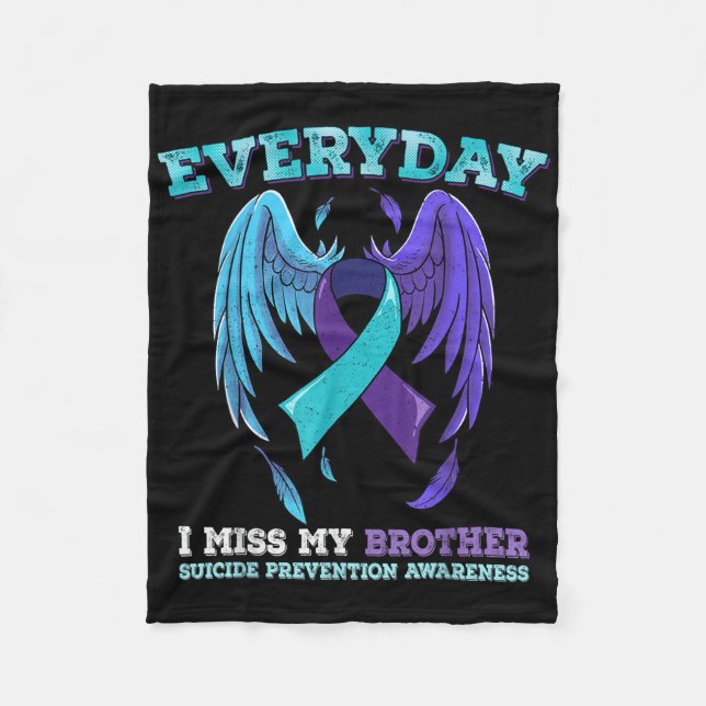 Suicide Prevention Awareness Brother  Fleece Blanket (Front)