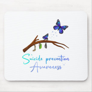 Suicide Prevention Awareness Butterfly Cocoon Tran Mouse Mat