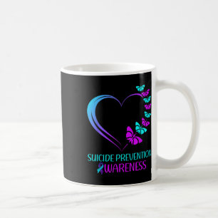 Suicide Prevention Awareness Butterfly Heart Ribbo Coffee Mug