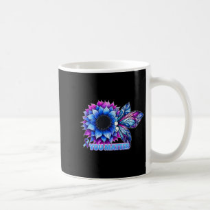 Suicide Prevention Awareness Butterfly Semicolon  Coffee Mug
