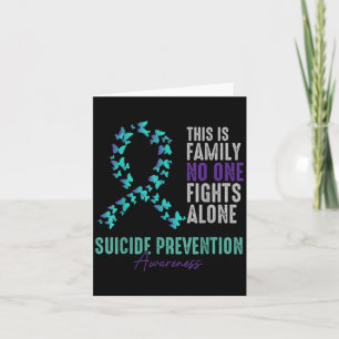 Suicide Prevention Awareness Butterfly Teal Purple Card