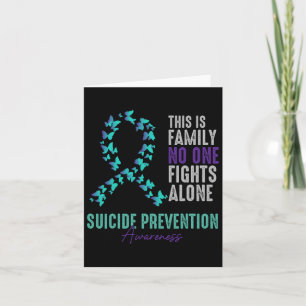 Suicide Prevention Awareness Butterfly Teal Purple Card
