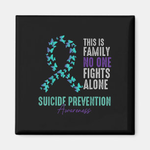 Suicide Prevention Awareness Butterfly Teal Purple Magnet