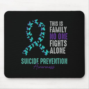 Suicide Prevention Awareness Butterfly Teal Purple Mouse Mat